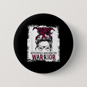 Funny Avm Arteriovenous Malformation Awareness, 2 Inch Round Button