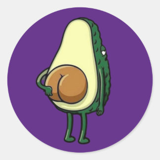 Funny Avocado Classic Round Sticker