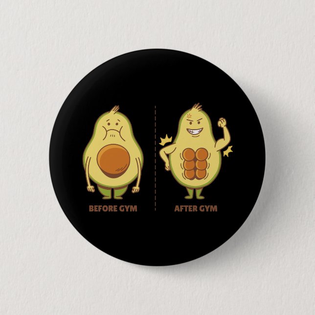 Funny Avocado, Cute Fruit Meme 2 Inch Round Button (Front)