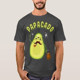 Funny Avocado Dad Vegan 1st Fathers Day Family Pap T-Shirt