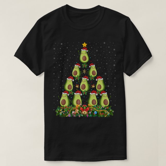 Funny Avocado Fruit Lover Matching Avocado Christm T-Shirt (Design Front)