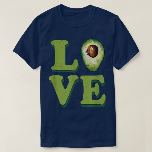 Funny Avocado Love Vegetarians Guacamole Lovers  T-Shirt (Design Front)