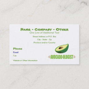 Funny Avocado Lover Business Card