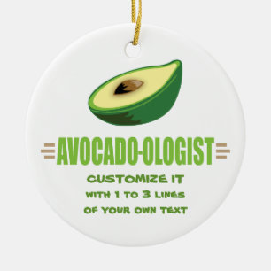 Funny Avocado Lover Ceramic Ornament