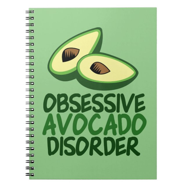 Funny Avocado Lover Green Notebook (Front)