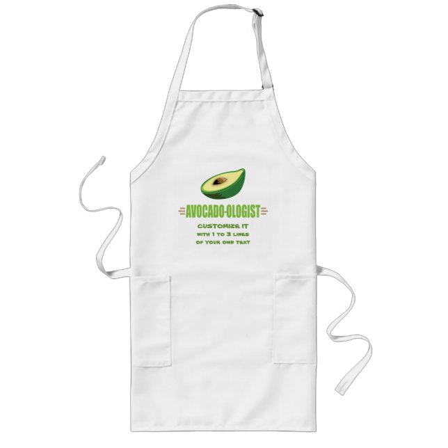Funny Avocado Lover Long Apron (Front)