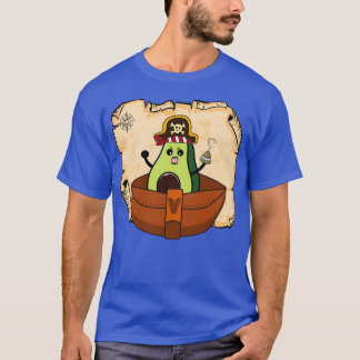 Funny avocado pirate on a boat T-Shirt
