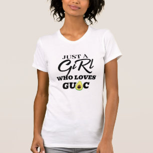 Funny Avocado Pun Tee, Just a Girl Who Loves Guac T-Shirt