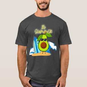 Funny Avocado Surfing Its Summer T-Shirt