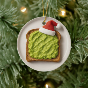 Funny Avocado Toast – Personalized Xmas Gift Ceramic Ornament