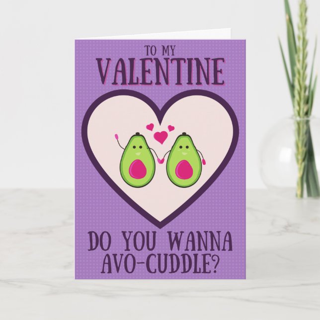 Funny Avocado Valentine Card (Front)