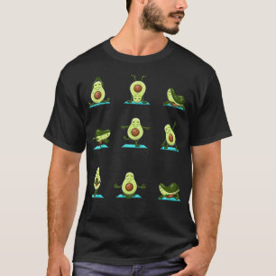 Funny Avocado Yoga Fitness Funny Eercising Gym Avo T-Shirt