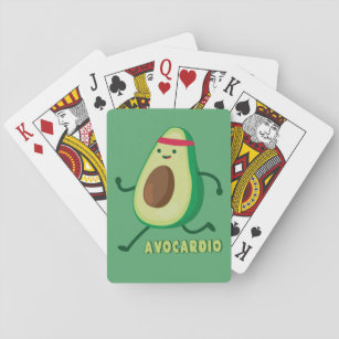 Funny Avocardio Running Fitness Playing Cards