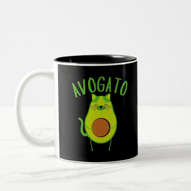 Funny Avogato Two-Tone Coffee Mug (Left)