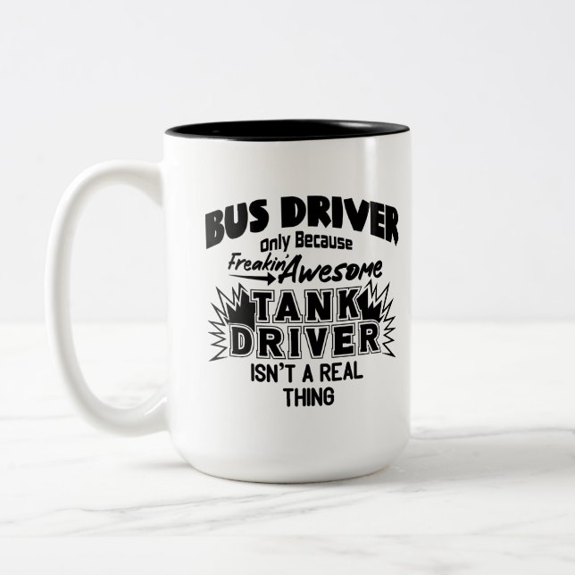 Funny Awesome Bus Driver Coffee Mug (Left)