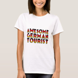 Funny Awesome German Tourist Flag Typography T-Shirt
