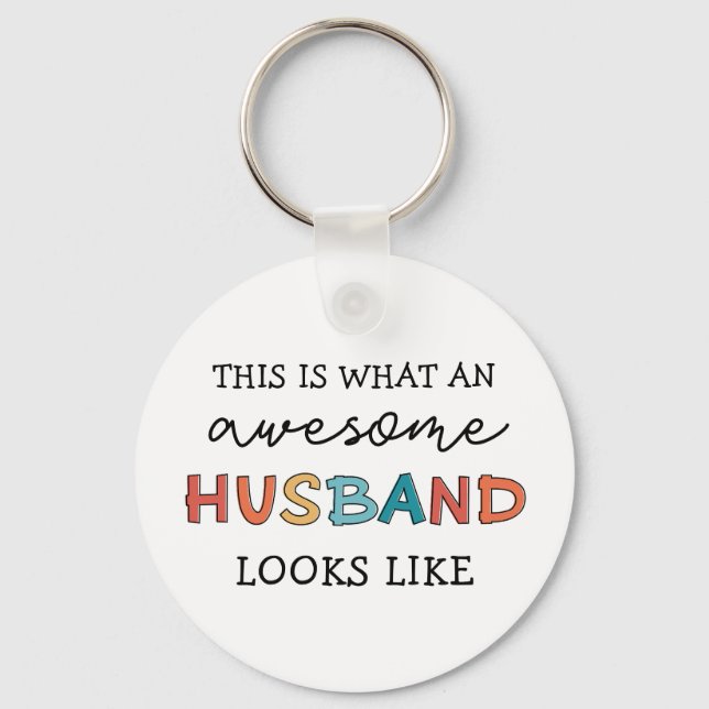 Funny Awesome Husband Gifts | Best Husband Ever  Keychain (Front)