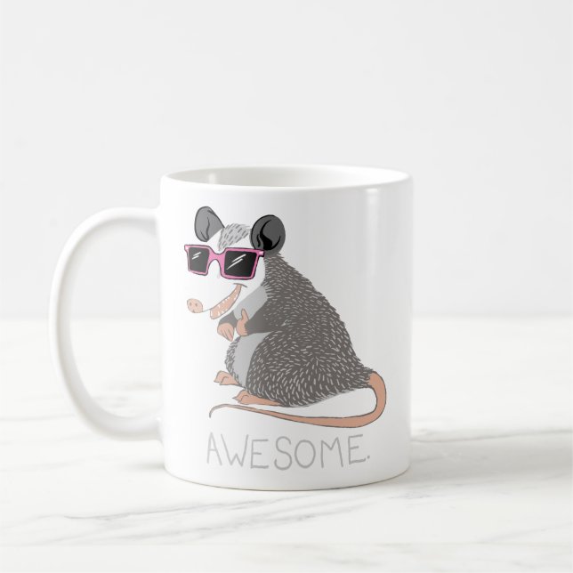 Funny Awesome Possum Coffee Mug (Left)