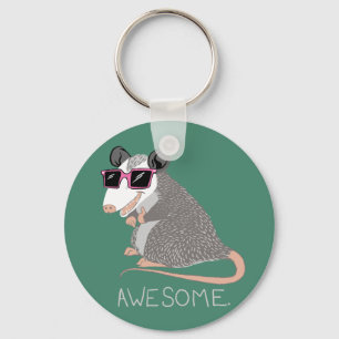 Funny Awesome Possum Keychain