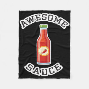 Funny Awesome Sauce Chicken Wing Funny Saying Hot  Fleece Blanket