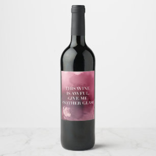 Funny "Awful Wine" label inspired by Moira Rose