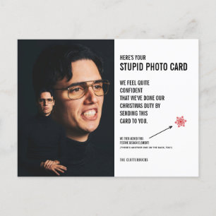 Funny Awkward Noël Stupide Carte photo Carte posta