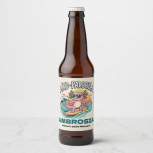Funny Axo-Palooza 90s Alternative Concert Parody Beer Bottle Label