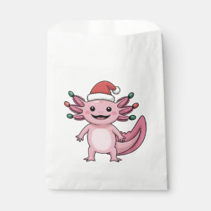 Funny Axolotl Christmas Santa Hat Xmas Outfit Favour Bag