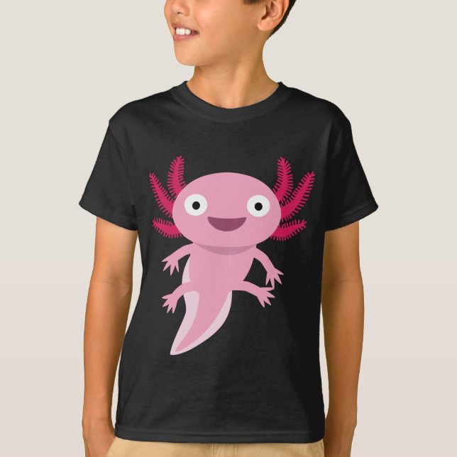Funny Axolotl Illustration T-Shirt (Front)