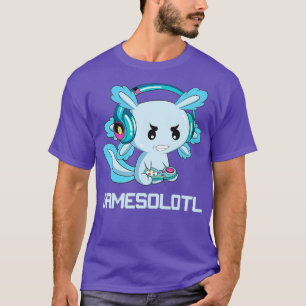 Funny Axolotl Lover Gamesalotl Gaming Axolotl Kids T-Shirt