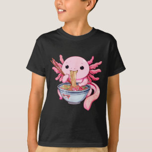 Funny Axolotl Ramen Kawaii Anime Japanese Graphic T-Shirt