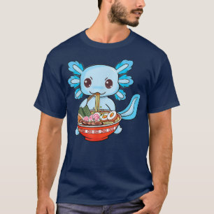 Funny Axolotl Ramen Noodles Cute Anime Boys Girls  T-Shirt