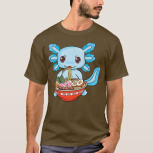 Funny Axolotl Ramen Noodles Cute Anime Boys Girls  T-Shirt