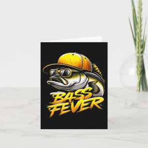 Funny B Fever Fish Yellow Trucker Hat Fishing Fish Card