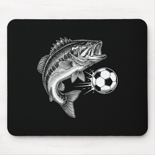 Funny B Fish Soccer Footll Graphic For Men  Mouse Pad (Front)