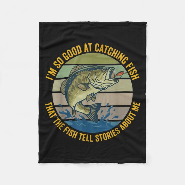 Funny B Fishing Quote Angler Snnerbait Lure Humor  Fleece Blanket (Front)