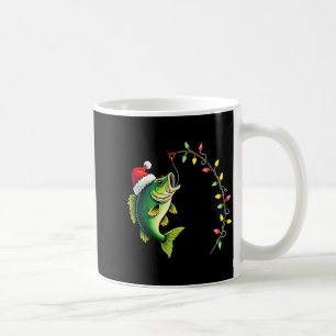 Funny B Fishing Santa Hat Christmas Pajama Fisherm Coffee Mug