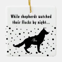 Funny B&W  | German Shepherd | Custom Christmas