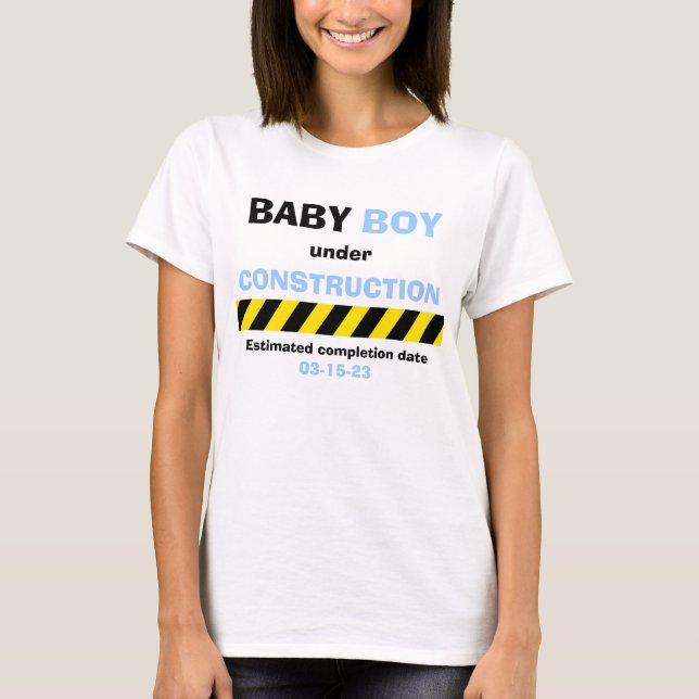 Funny Baby Boy Maternity Pregnancy for Women T-Shirt (Front)
