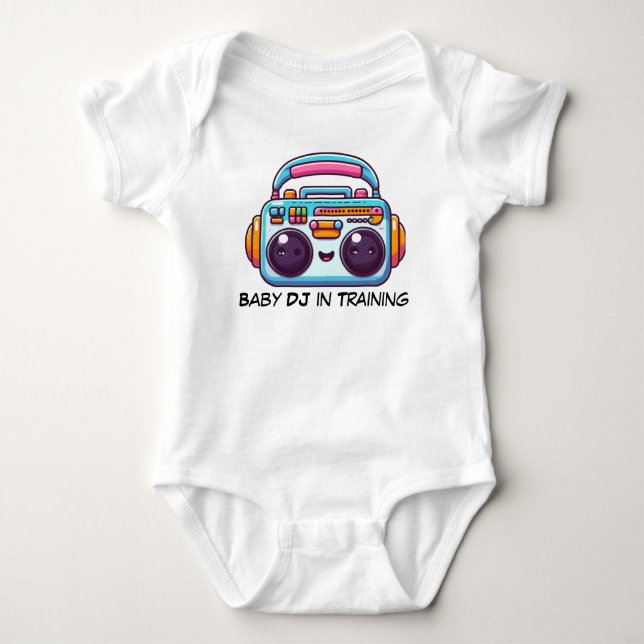 Funny Baby DJ in Training Bodysuit (Front)