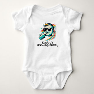 Funny Baby drinking buddy Humour bodysuit