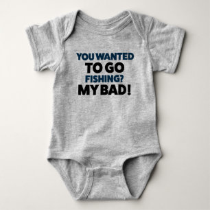 Funny Baby Fishing Jersey Bodysuit Shirt