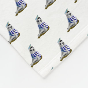 Funny Baby Fleece Blanket with Little Seal Sailor