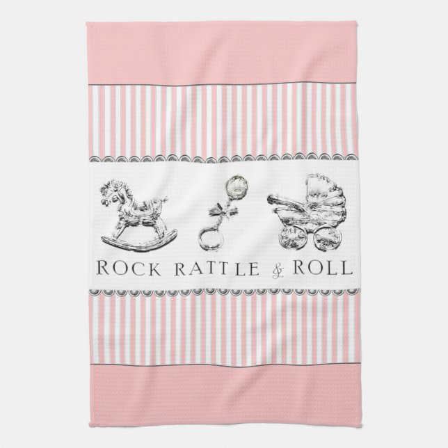 Funny Baby Girl Kitchen Towel (Vertical)