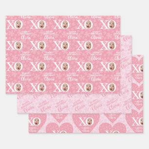 Funny Baby Girl Photo Collage Personaliz Wrapping Paper Sheet