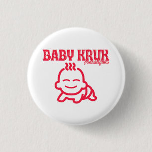 Funny Baby Kruk Philadelphia Premium  1 Inch Round Button