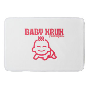 Funny Baby Kruk Philadelphia Premium  Bath Mat