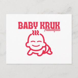 Funny Baby Kruk Philadelphia Premium Holiday Postcard