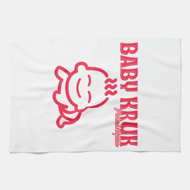 Funny Baby Kruk Philadelphia Premium  Kitchen Towel (Horizontal)