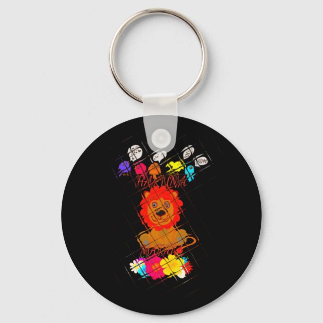 Funny Baby Lion King: Hakuna Matata Art Design Keychain (Front)